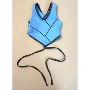 TigerFriday Luna Crop Top Cascade Blue Teal CS Child Small Dancewear